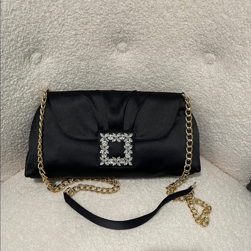 Isaac Mizrahi Black and Gold Shoulder Bag
